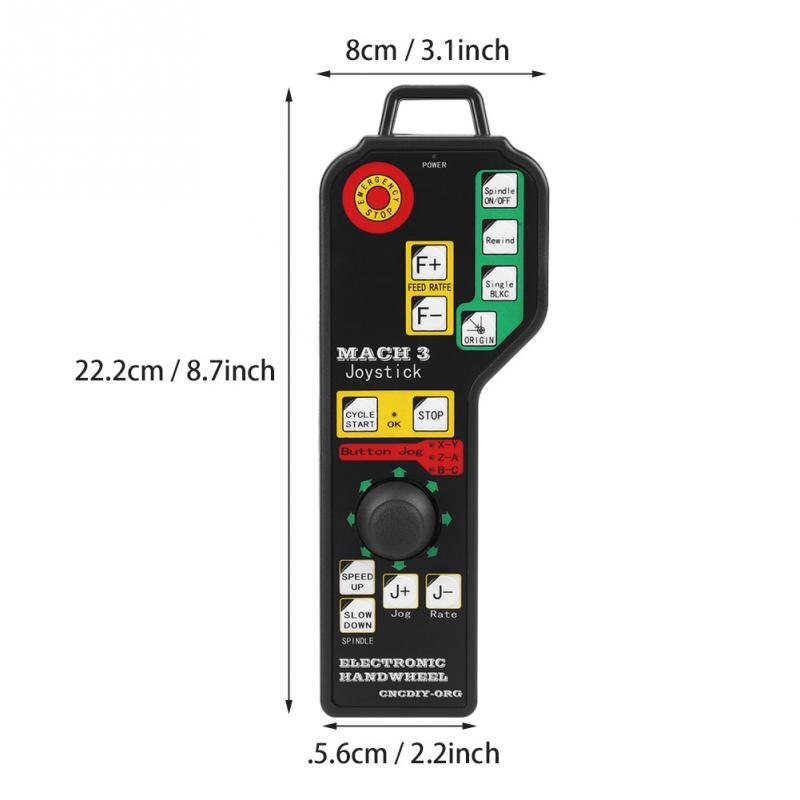 CNC Controller Engraving Machine Manual Controller USB Connector 6-axle Control for Mach3 system High Performance Mach 3