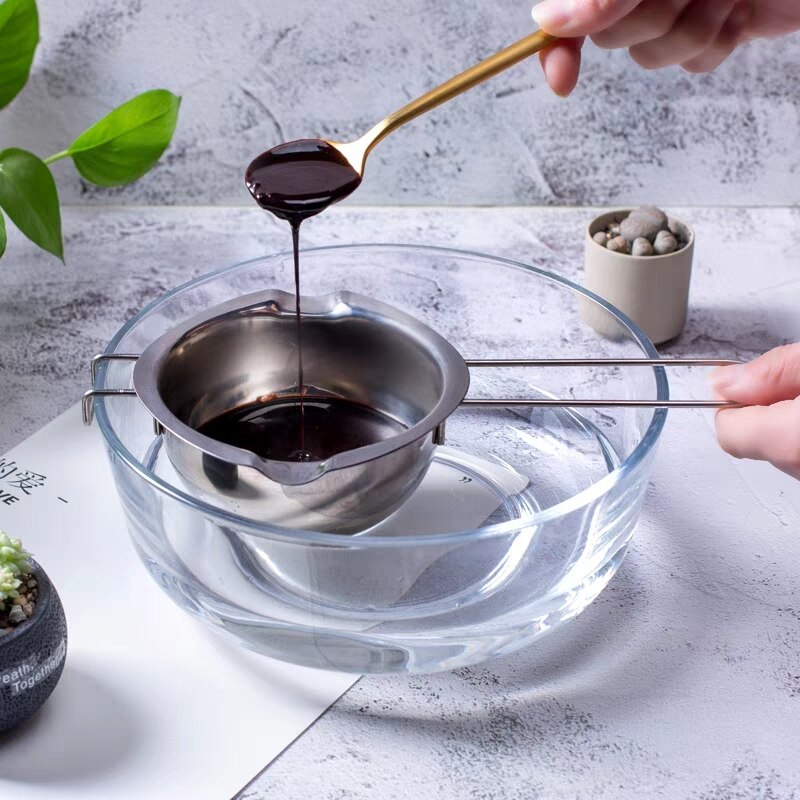 Rvs Lange Steel Chocolade Melt Kom Boter Fondant Kaas Caramel Verwarming Pot Voor Keuken Taart Bakken Diy Zeep Tool