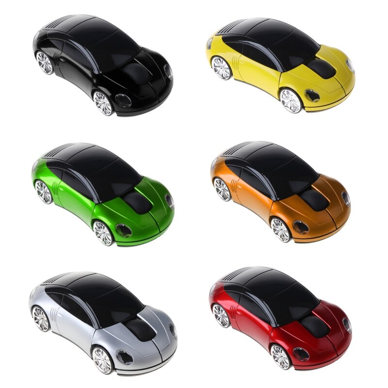 2.4G 1600DPI Mouse USB Receiver Wireless LED Light Car Shape Optical Mice