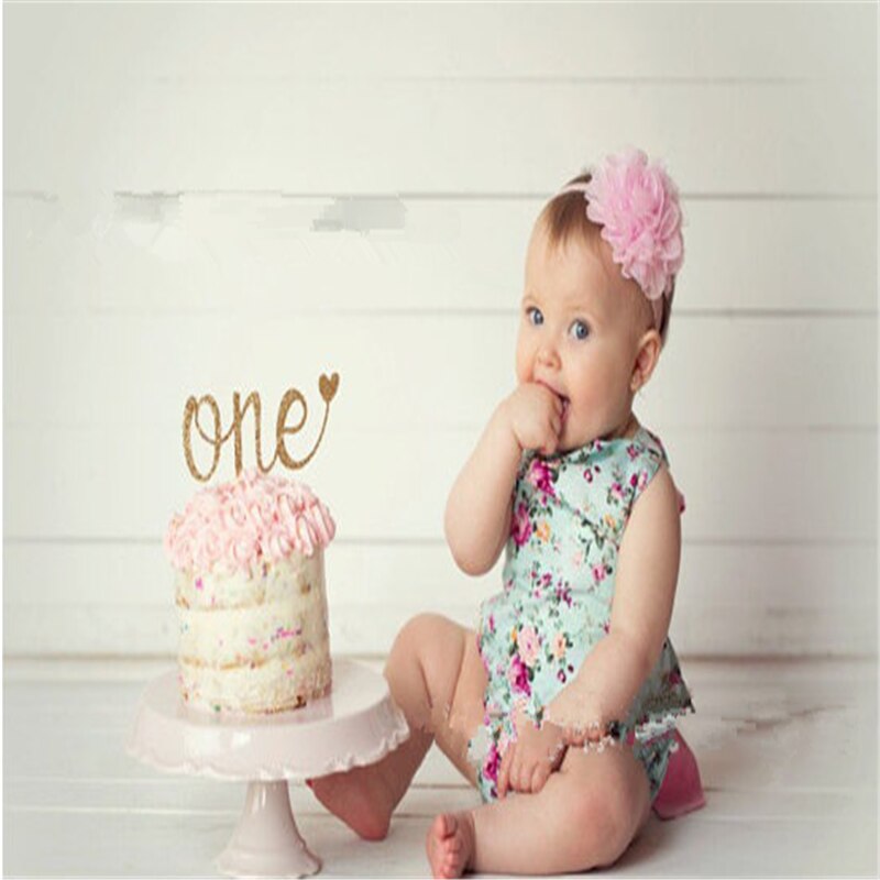 Cakesmile 5pc Cake Topper One Year 1st First Happy Birthday Party Kids Girls Boys Baby Shower Anniversary Decoration supplies