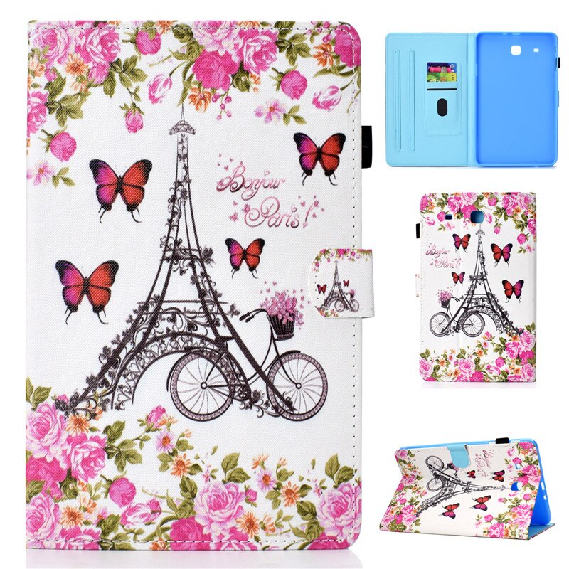 For Samsung Galaxy Tab E 9.6 inch SM T560 Case Monkey Cat Painted Tablet for Funda Samsung Galaxy Tab E T561 Cover Kids SM-T560