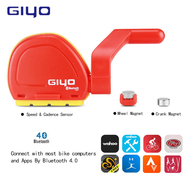 GPS bike computer Bluetooth 4.0 / ANT + wireless waterproof bike computer road bike speed sensor sensor heart rate monitor: Red Combo Sensor