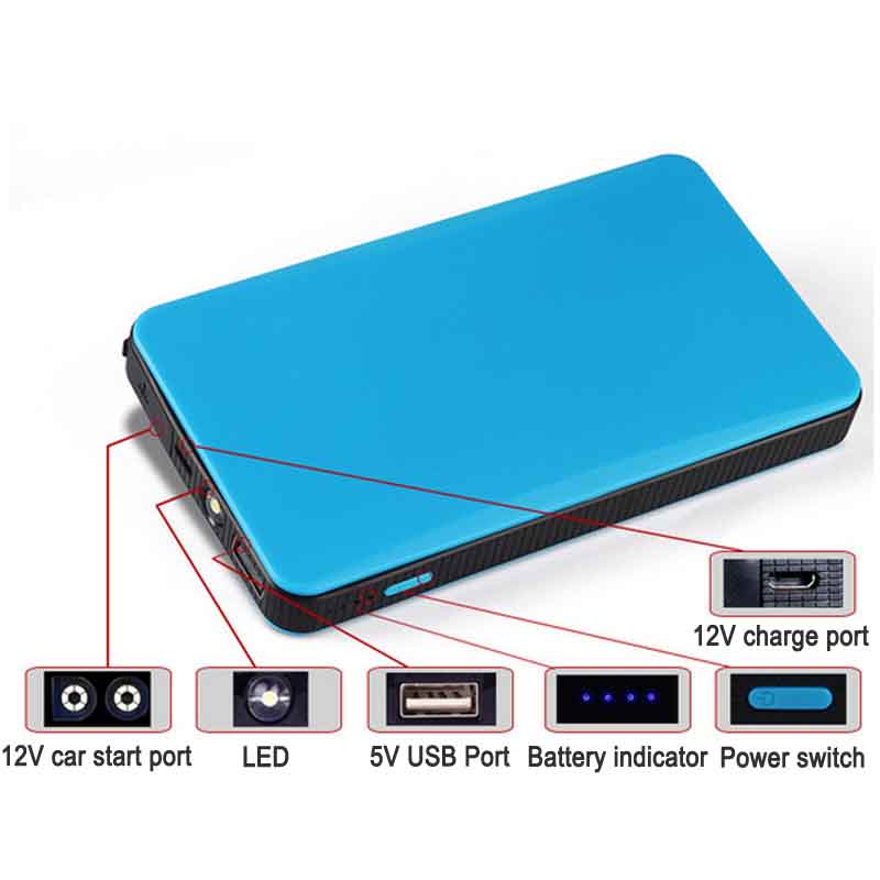 Auto Jump Starter Batterij Power Bank 12V 8000Mah Mini Portable Power Bank Auto Jump Starter Auto Emergency Booster batterij Oplader
