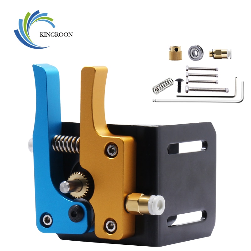 Extrudeur MK8 Ressort Aluminium Doré Droite - Pour Filament 1.75mm, Nema 17 | Upgrade Imprimante 3D