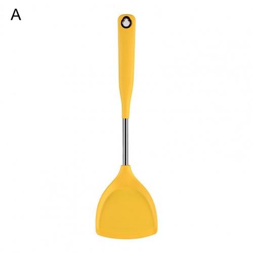 Cuillère à fente exquise, spatule de service, soupe passoire à riz louche passoire en Silicone: A