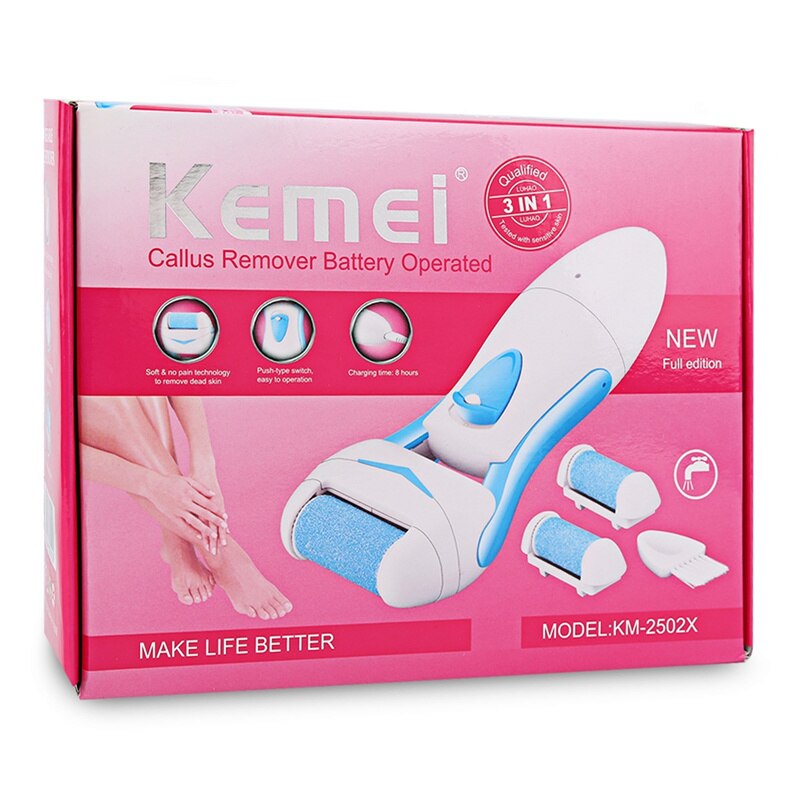 Rechargeable Electronic Foot File for Heels Remove Dead Skin Foot Massager Pedicure Tools 2 Replaceable Heads 220-240v D40: with box