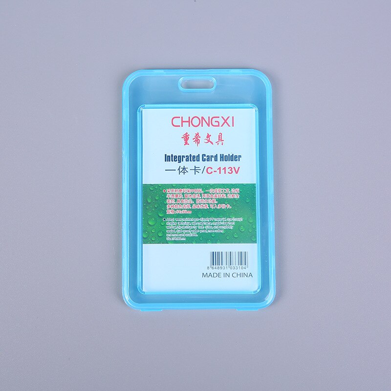 Supporto di Carta del PVC trasparente Unisex Identità Banca Bus Cassa del Supporto di Carta di IDENTIFICAZIONE di Affari Della Carta di Credito Della Copertura Del Sacchetto Del Raccoglitore di Moda Per Bambini regalo: Blu
