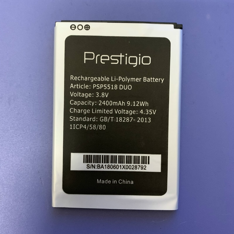 2400mAh batterij voor Prestigio PRESTIGIO MUZE X5 LTE PSP5518 DUO mobiele telefoon