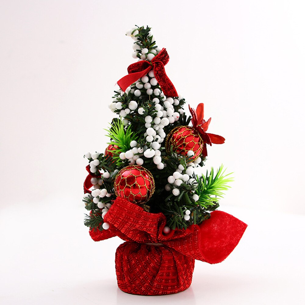 Mini sapin de noël 20cm, petit sapin de pin placé sur le bureau, décoration de maison, de noël pour enfants, nouvel an, Xma: A