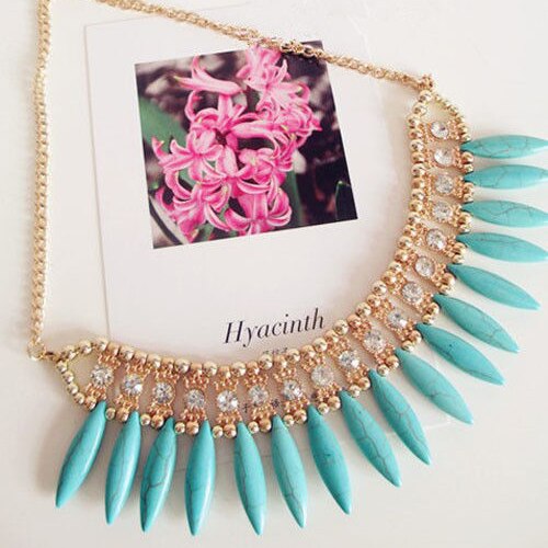 Vrouwen Mode Fringe Retro Mooie Occident Stijl Crystal Prachtige Kwastje Ketting 01CA