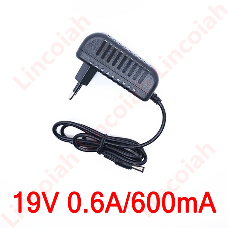 Adaptador de fuente de alimentación conmutada de para Robot aspirador, AC a DC, 5,5mm x 2,5mm, 19V, 600mA, 19V, 0.6A, 1 Uds.