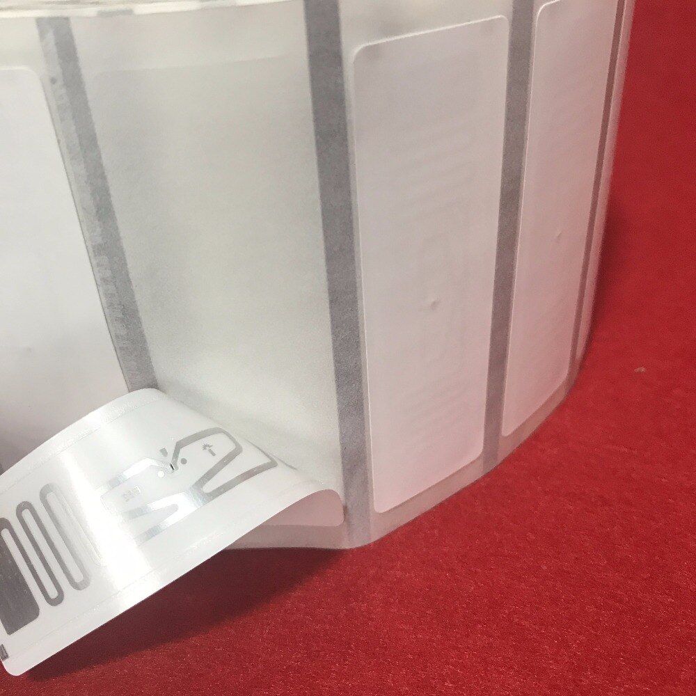 Passive RFID Tag E52 Electronic Label Self-adhesive PP Synthetic Paper Electronic stickers 74*24MM