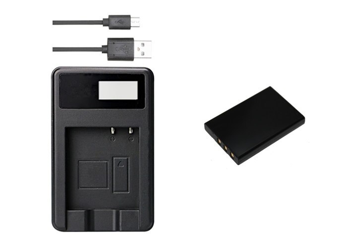 NP-30 NP-30DBA NP30 CNP-30 CNP 30 CNP30 KLIC-5000 FNP60 Battery+USB Charger for Casio QV-R3, QVR3, R3, QV-R4, QVR4, R4.: Blue