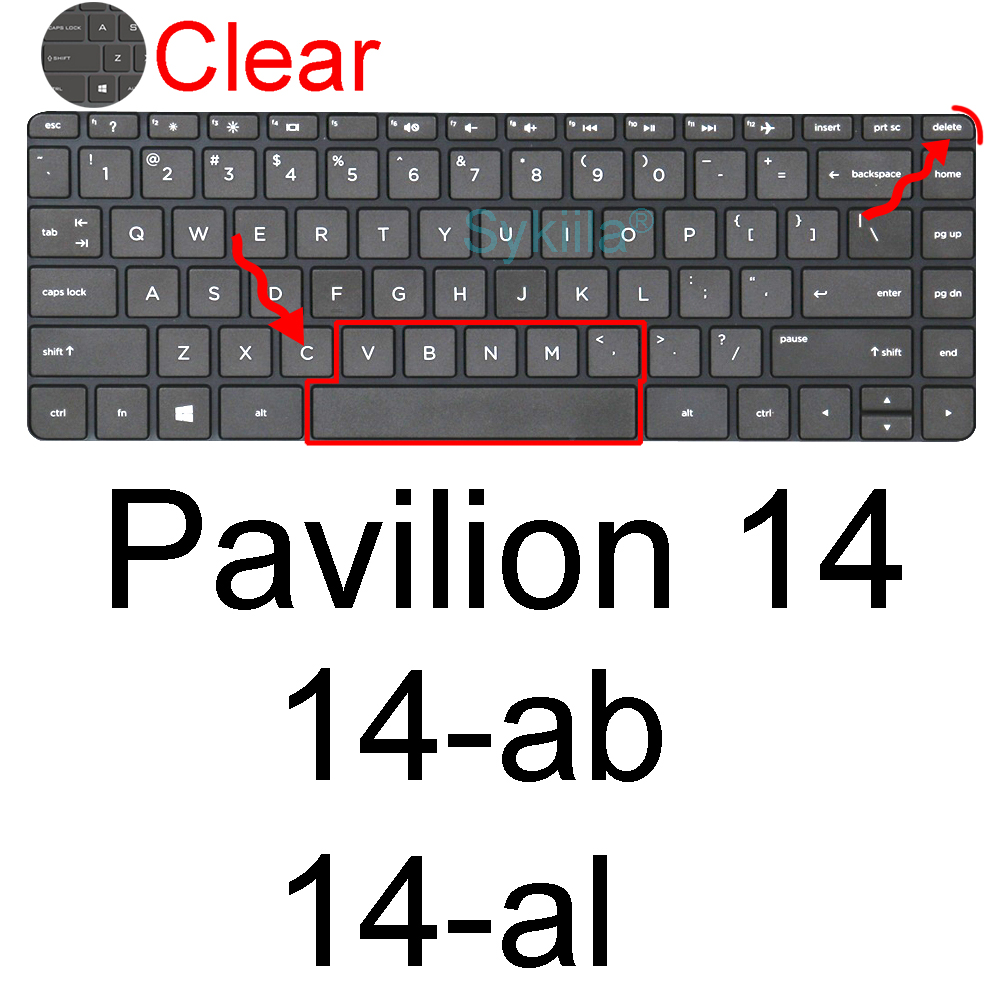 Funda de teclado para HP Pavilion 14 14-eh 14-cd 14-ab 14-ce 14-bp 14-ba 14-al 14-e 14- n 14-r dv4 dm4 funda protectora de silicona: Rojo