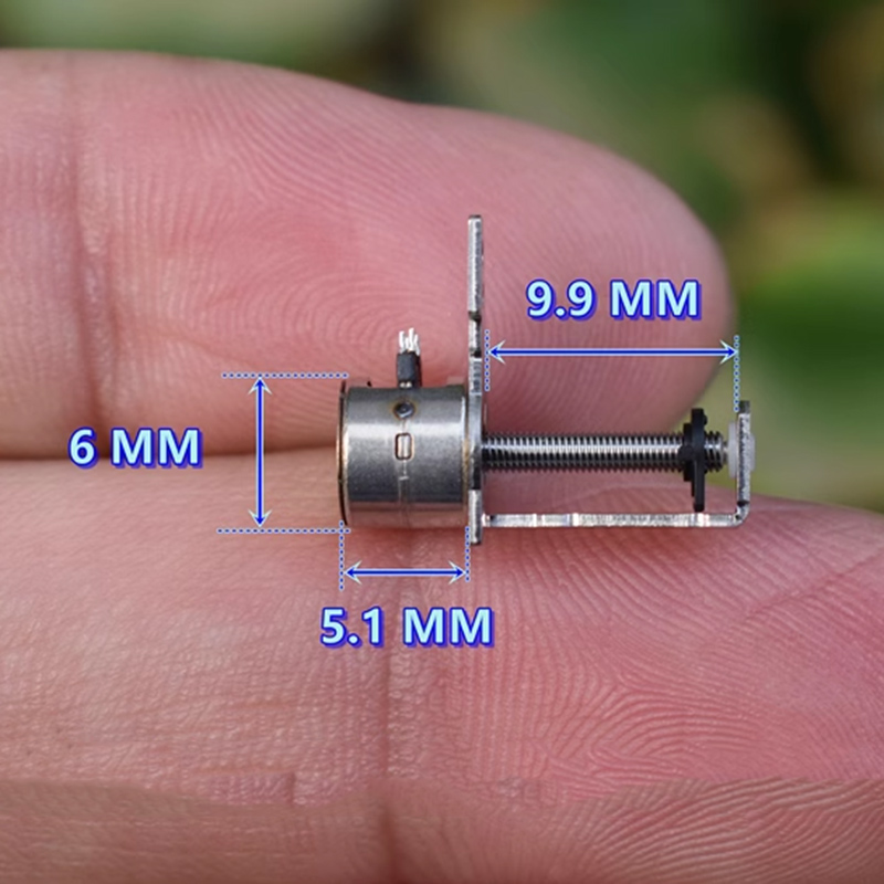 Nidec Mini sehr klein 6mm schrittmotor, mikro-schrittmotor, 2-- phasig, 4- -adrig, mit linearführung, gewindespindel, beweglichem Block und murmeln, diy-kamera