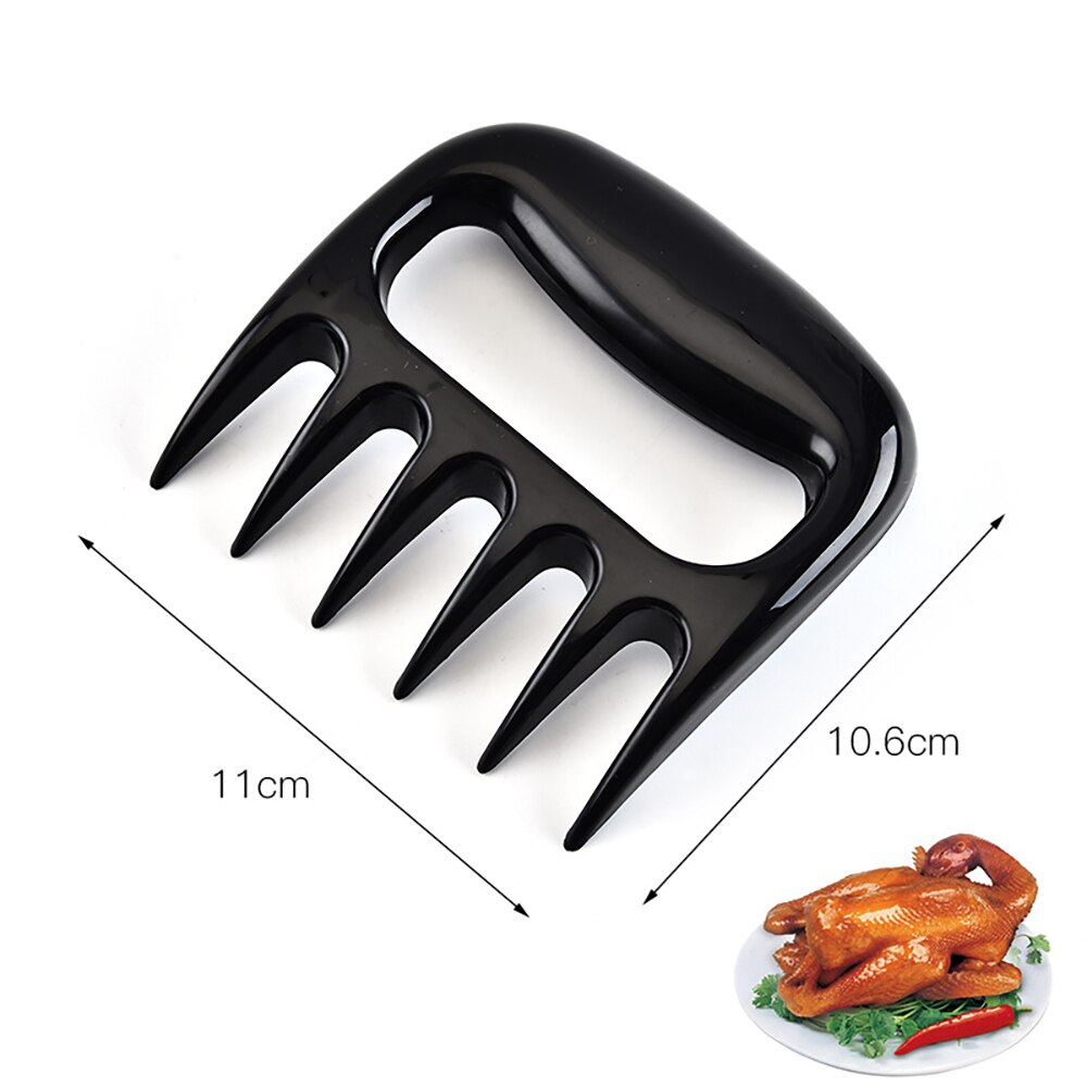 2 Stks/set Beer Klauwen Barbecue Vork Tang Pull Vlees Versnipperen Varkensvlees Klem Roosteren Vork Zwarte Bbq Set Barbecue Tool
