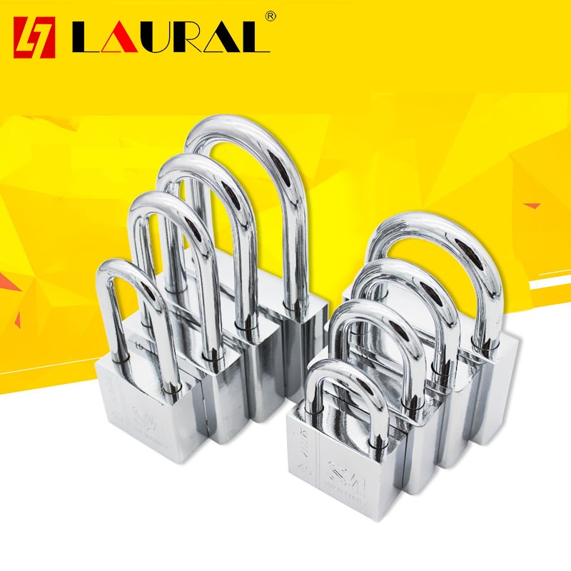 Door Padlock Stainless Steel Anti-Theft Lock Waterproof Rust-Proof Tamper-Proof Lock Home Small Dormitory Long Beam Lock
