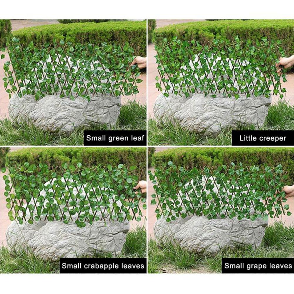 Adjustable Retractable Fence Artificial Leaf W0q6