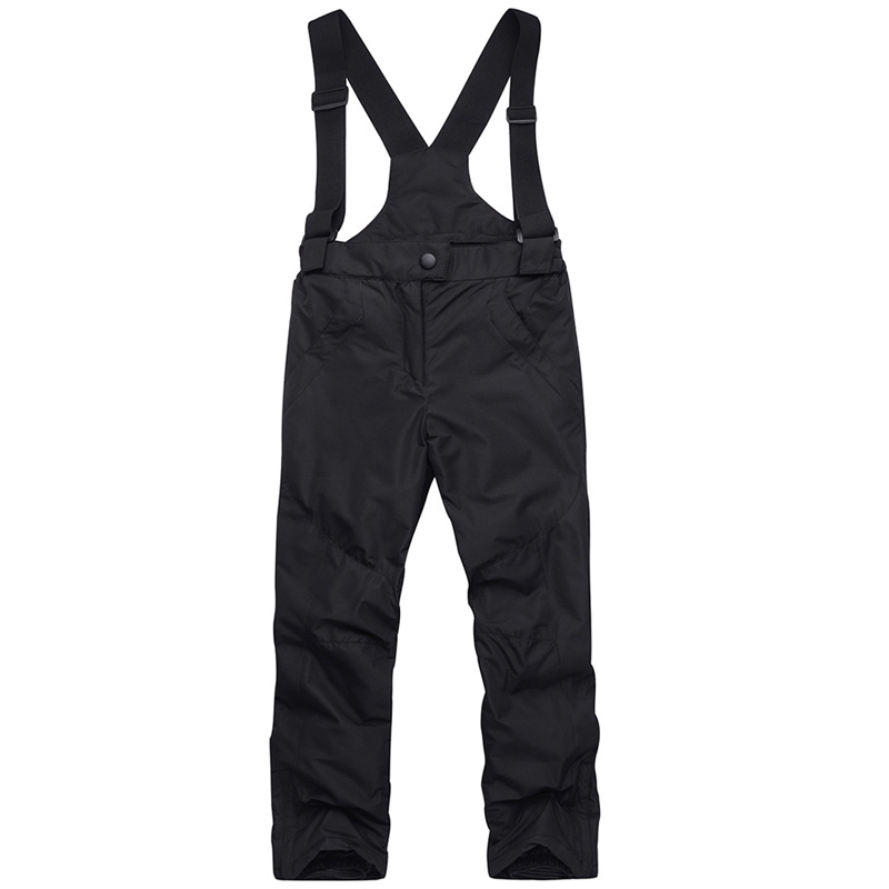 Inverno meninas calças de esqui macacão à prova de vento geral calças de treino para crianças à prova dwaterproof água quente crianças meninos neve esqui: black / 12 T