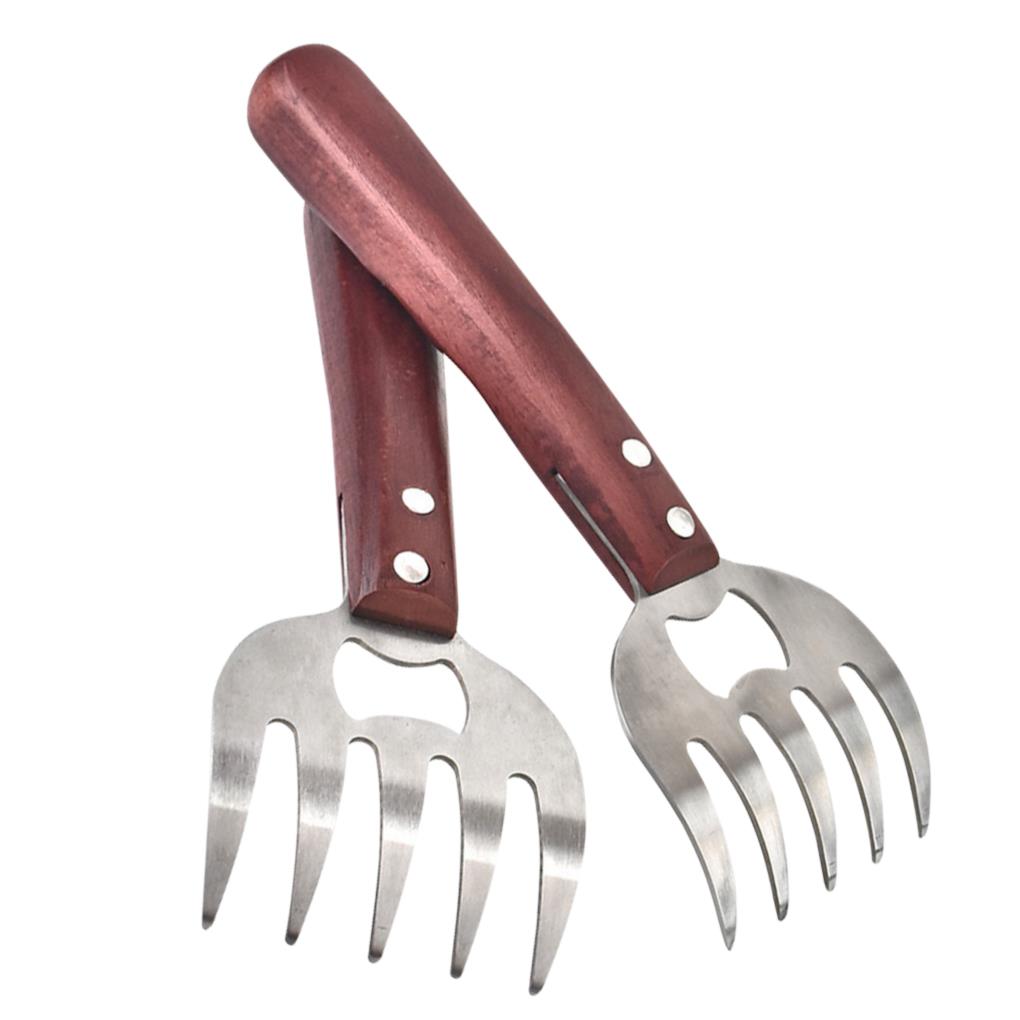 2Pcs Meat Shredding Claws Stainless Steel Pork Turkey Shredder Fork for BBQ Barbecue