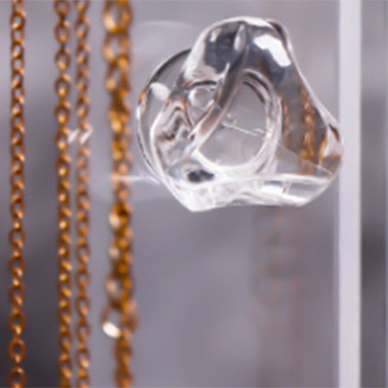 Akryl 24 haczyki obrotowy stojak wystawowy na naszyjnik ekspozytor robić wisiorków Organizer pyłoszczelne pudełko wystawowe z biżuterią