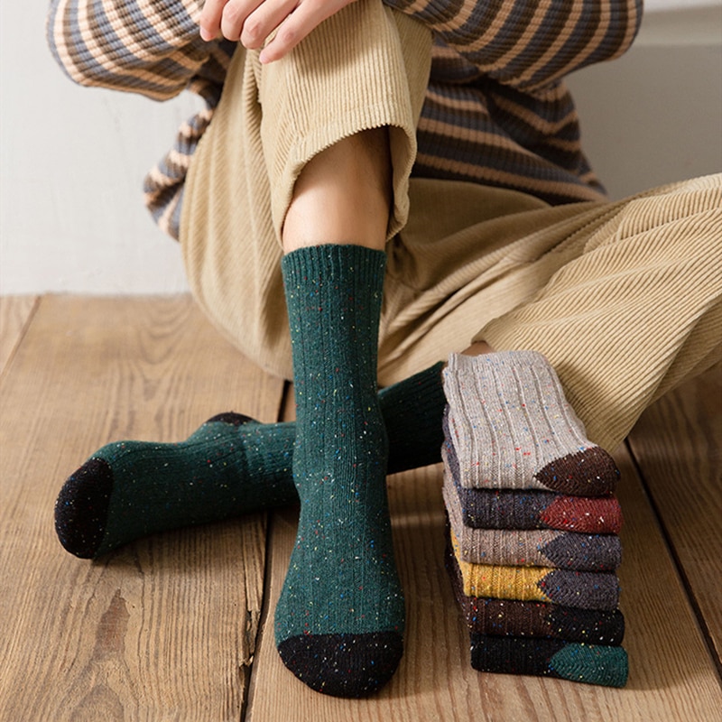 Calcetines de para hombre , nuevos calcetines de Otoño Invierno, calcetines largos transpirables de algodón para negocios, calcetines cortos elásticos para hombre, 1 par