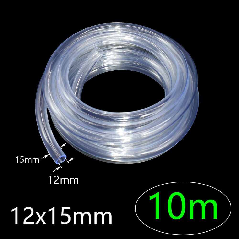 4/6/8/12/16/20/25Mm Tuin Watering Slang Transparante Flexibele Pvc plastic Pijp Water Beregening 1/4 3/8 1/2 3/4 1": 15mm