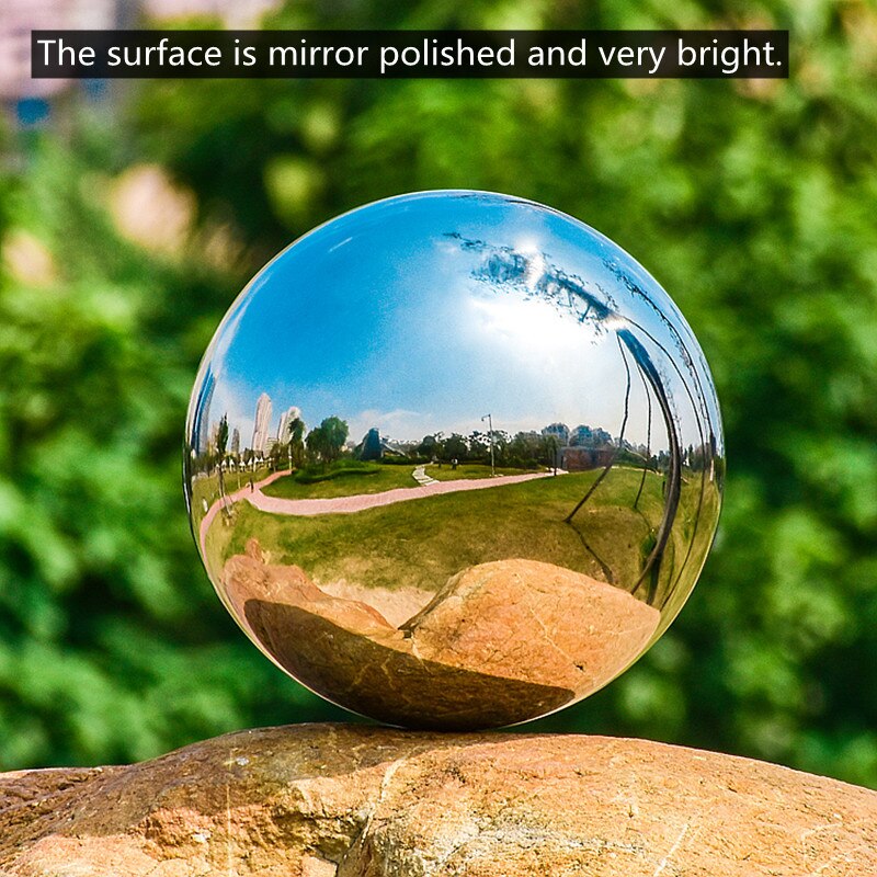 Diameter 16mm-550mm 304# material 0.6mm thickened stainless steel hollow mirror garden decorative ball boutique float ball