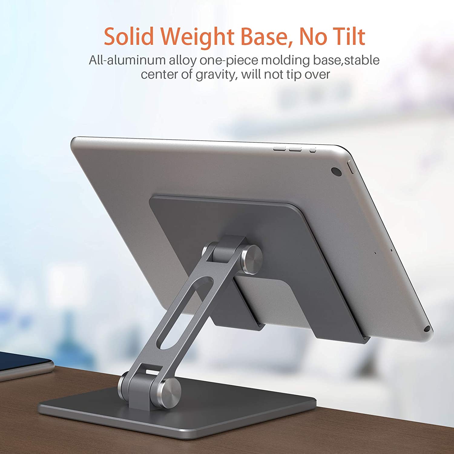 Foldable Metal Desk Tablet Stand for iPhone iPad Xiaomi Adjustable Desktop Cell Phone Holder Universal iPad Accessories Soporte