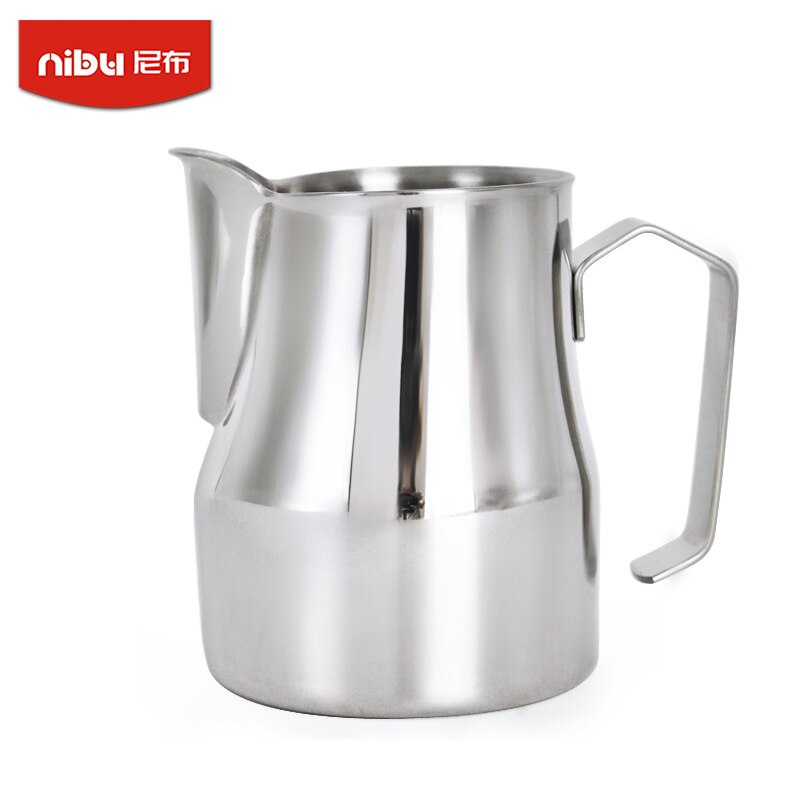 Nibbe italiensk farge melkeskumtanker 304 kaffedampkanne i rustfritt stål kaffemaskin med støtte for preging av dampkanne: Rustfritt stål farge 700ml