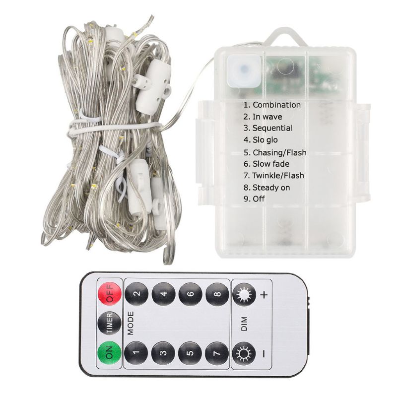 104 LED Umbrella Light Children's Tent Outdoor Decoration Fairy String Light with 8 Mode Push Button Switch