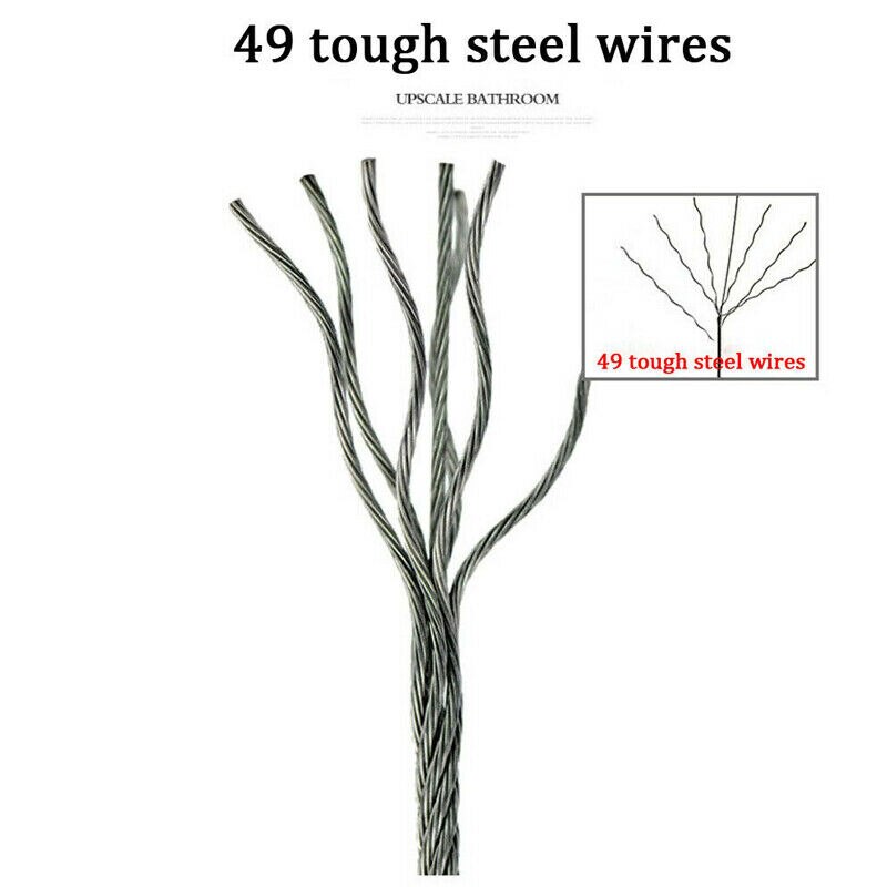 Portable Retractable Clothesline Indoor Outdoor Laundry Dryer Rack Stainless Steel Clothes Line Hanger Drying Rack Rope (4.2m)