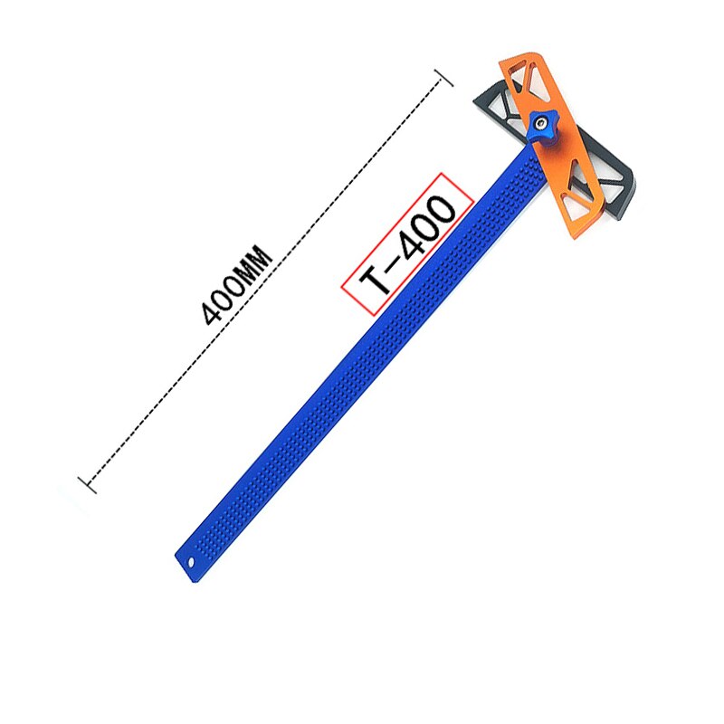 Trazador de carpintería, regla tipo T de 60-600mm, regla de trazado, línea de aleación de aluminio, indicador de marcado, herramientas de medición DIY: YELLOW