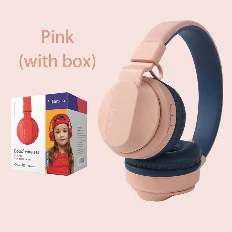 Wireless Earphones kids Headphones Children Bluetooth Headsets Kid Headphone Kids Earphones Headphones Bluetooth Child Earphone: Pink (with box)