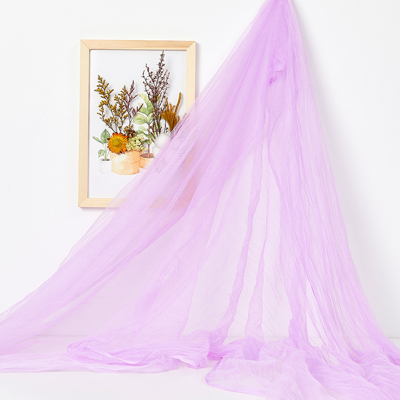 Pastel fest baggrund bryllup baggrund fotografering macaron farve tyl dekoration 1.2m*3m: Lilla