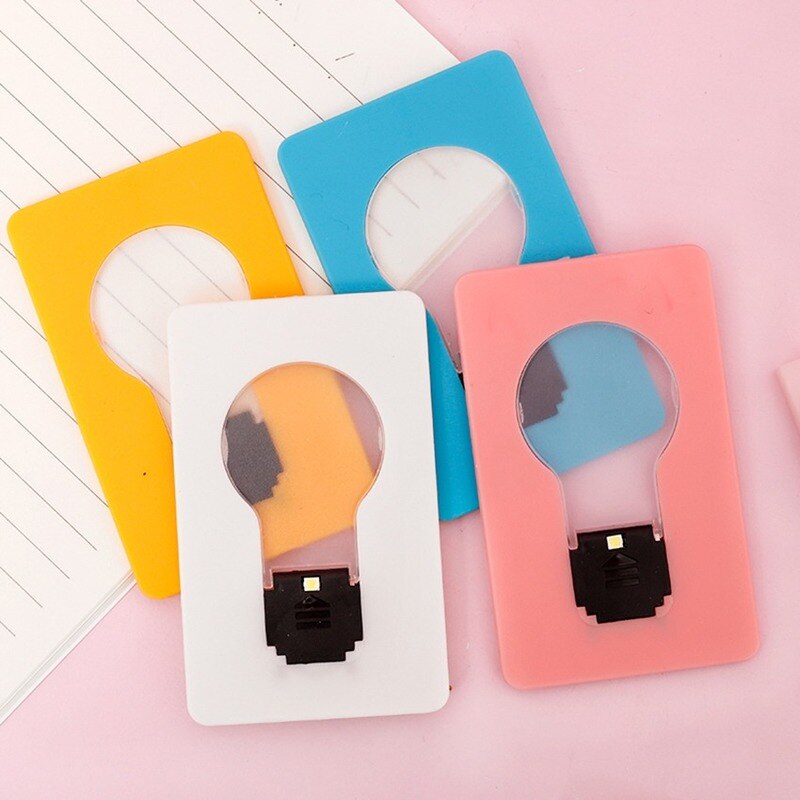 Portable Card Shape Night Light Ultra-Thin Card Light Led Energy Saving Lamp Battery Wallet Pocket Bedroom Card Lamp