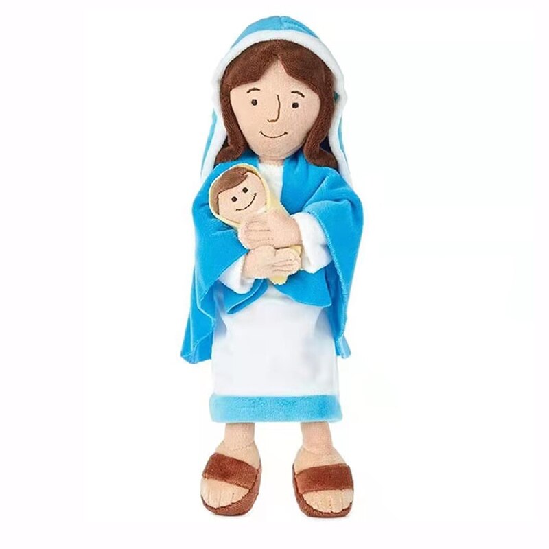 13&quot; Classic Jesus Plush Christ Religious Toy Virgin Mary Stuffed Doll Savior with Smile Religious Party Favors: Mary