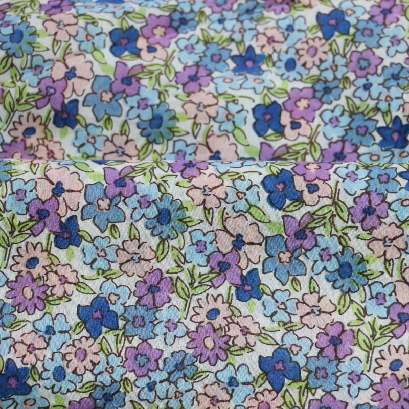 100cm*135cm Thin Dress Shirt Fabric Natural Silk Cotton Calico Fabric Lining