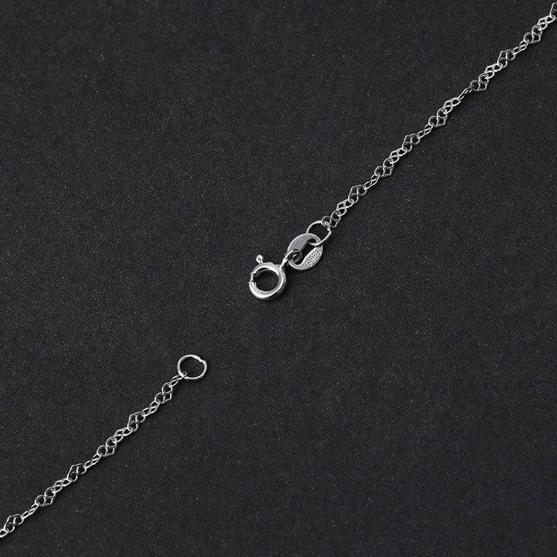 Lotus Fun Real 925 Sterling Silver Fine Jewelry Romantic Love Heart Necklace Chain for Women Collier: Silver