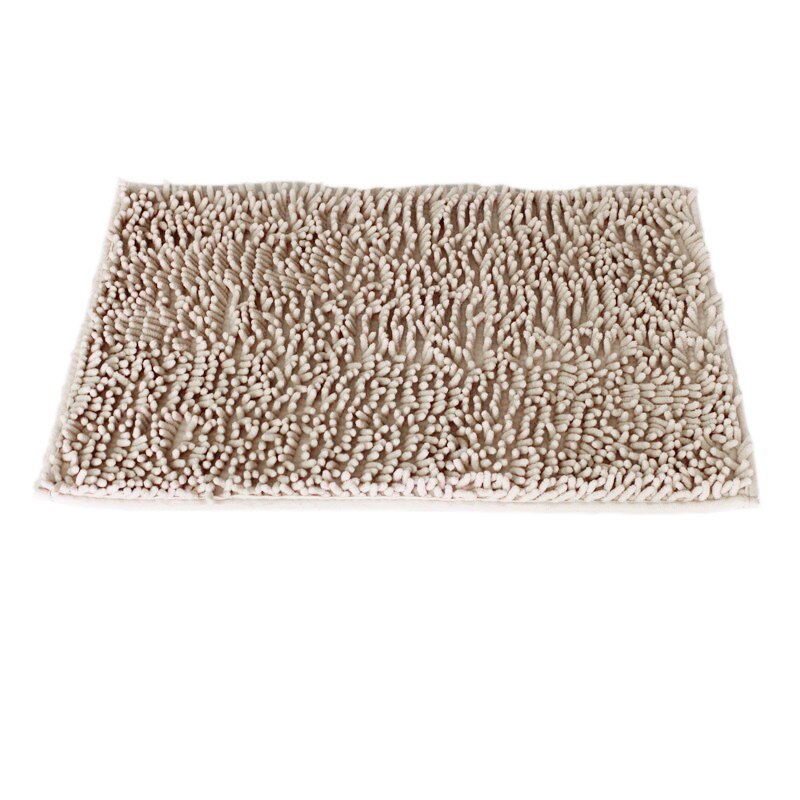 Large Size Thicken Chenille Bath Mat bedroom kitchen Rug Carpet For Living Room Floor Anti-slip Door Absorbent Pad Mat: Camel