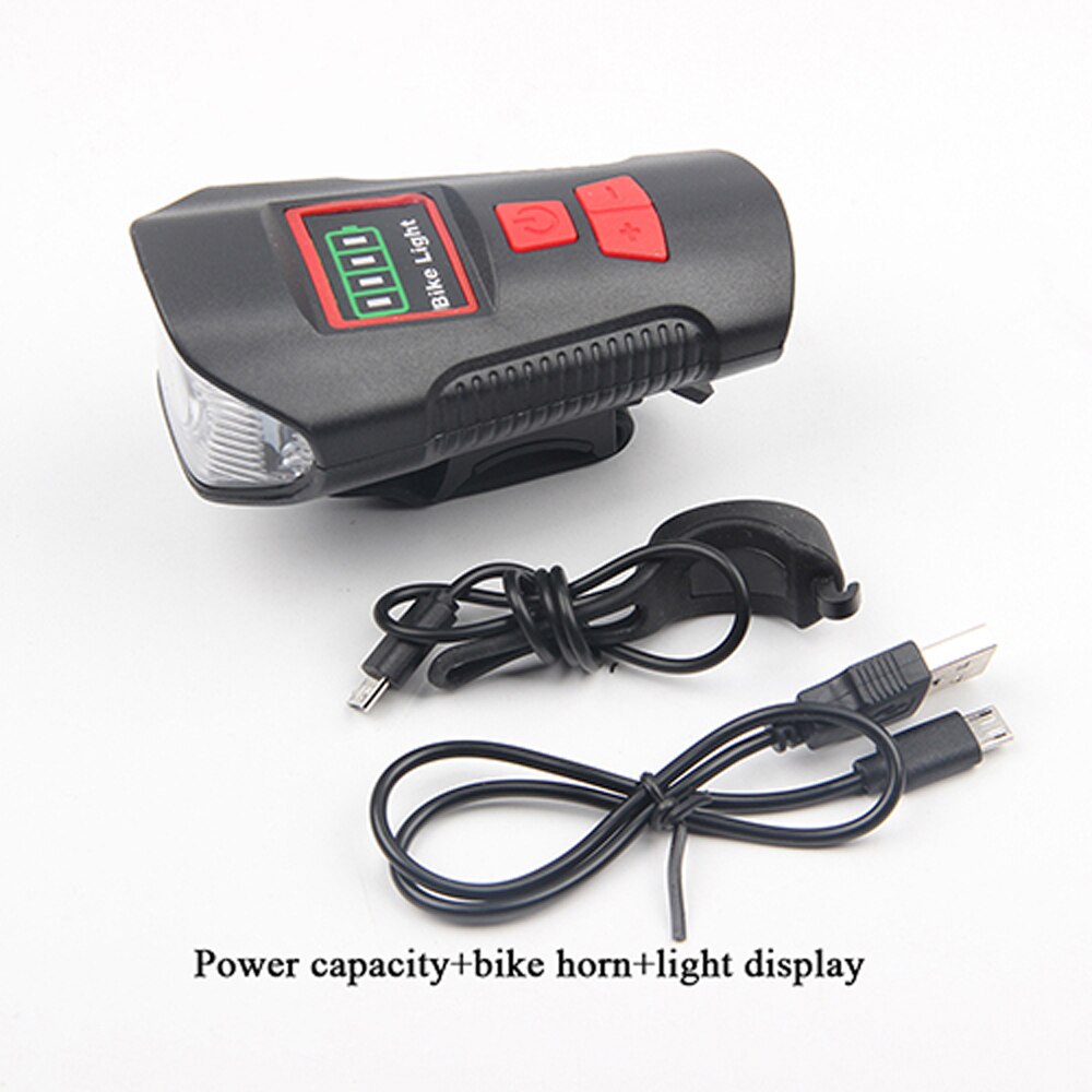 Bicycle headlight MTB mountain bike road bike USB charging light highlight flashlight bike accessories: red