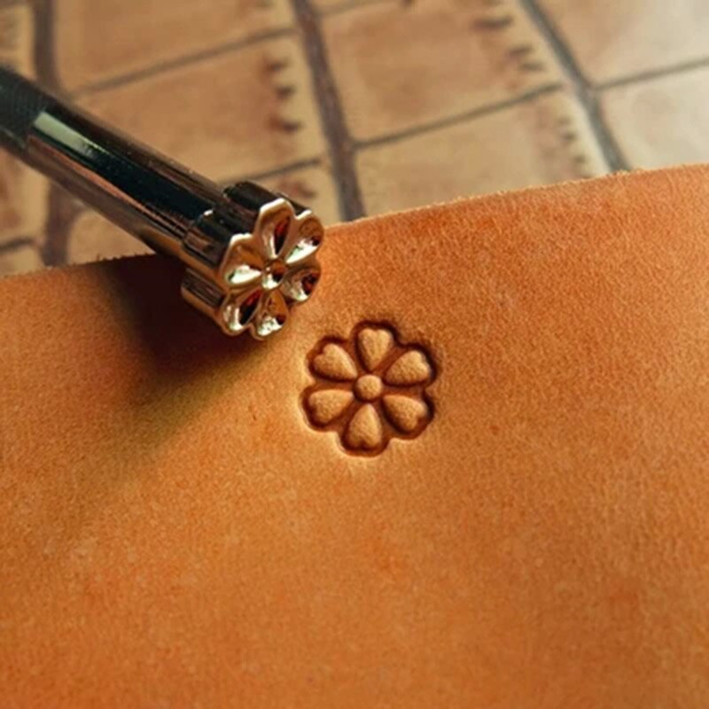 1pcs Durable Leather Working Saddle Making Tools Carving Leather Craft Stamps Solid DIY hand tools