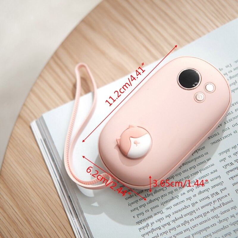 5000mAh USB Rechargeable Electric Hand Warmer Winter 2 in 1 Mini 5V Long Life Pocket Power Bank Heater