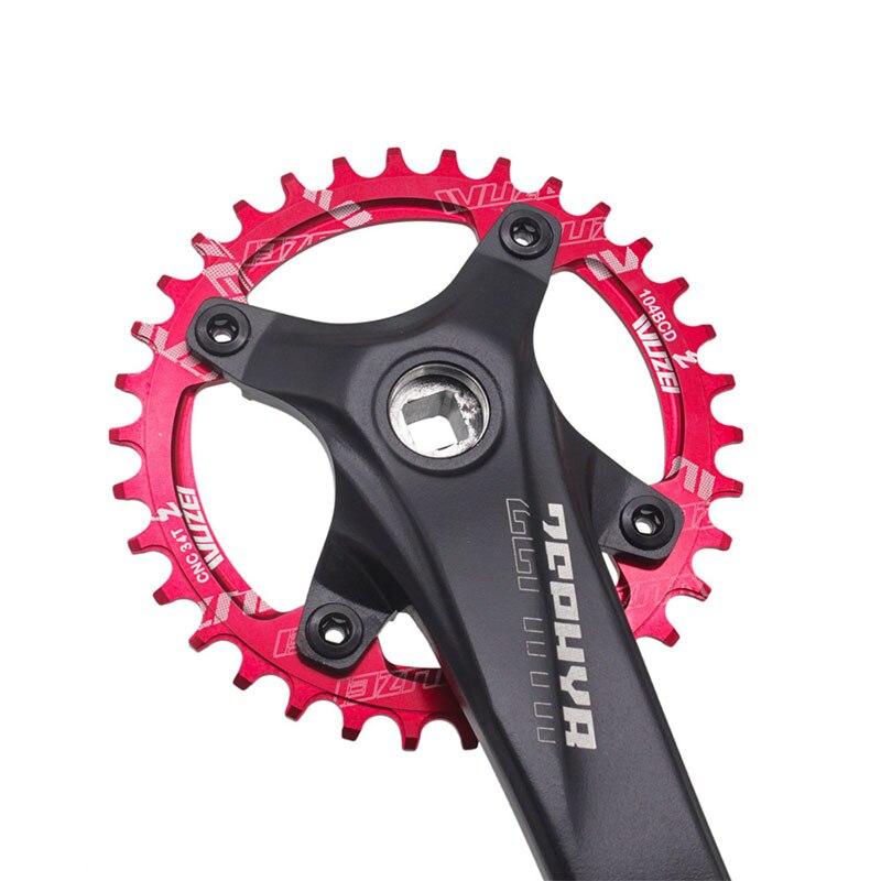 Mtb 104 bcd veivhus tannhjul sykkel firkantet skrog 170mm 175mm krank 32t 34t 36t 38t runde smale brede