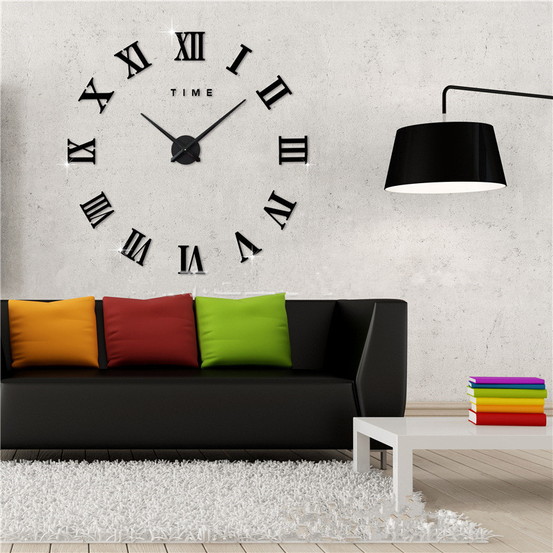 3D Acryl Spiegel Wandklok Diy Quartz Horloge Stilleven Klok Moderne Home Decoratie Woonkamer Sticker Modern