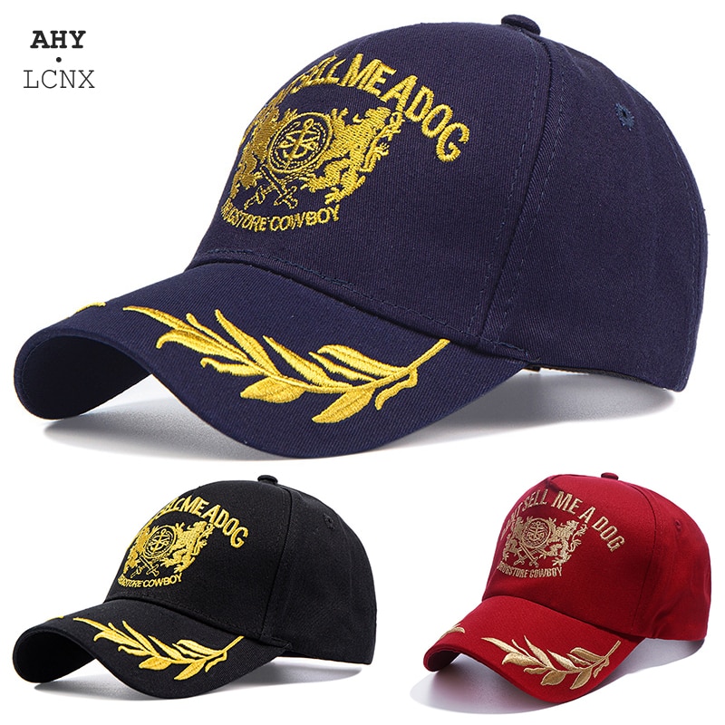 Sommer koreansk baseball cap bogstaver ikke sælge mig en hund mænd kvinder far hat par snapback guld broderi hatte kasketter