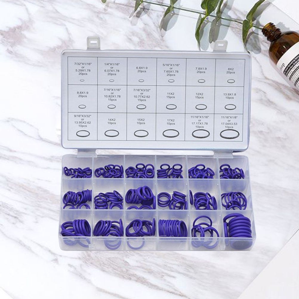 265pcs O Sealing Ring Car Air Conditioning Sealing Ring Auto Air Conditioning Repair Tool Rubber Insulation Gasket for Home Car
