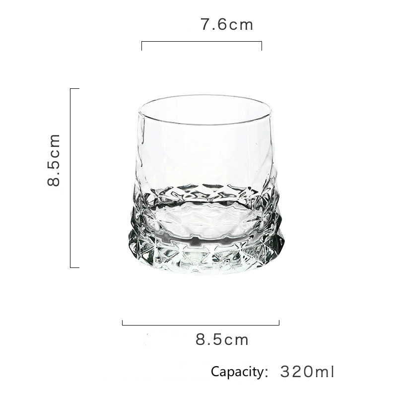 Best Transparent Lead Free Diamond Beer Cups Household Whisky Vodka Glassware Bar Personality Wine Glass Friend: A