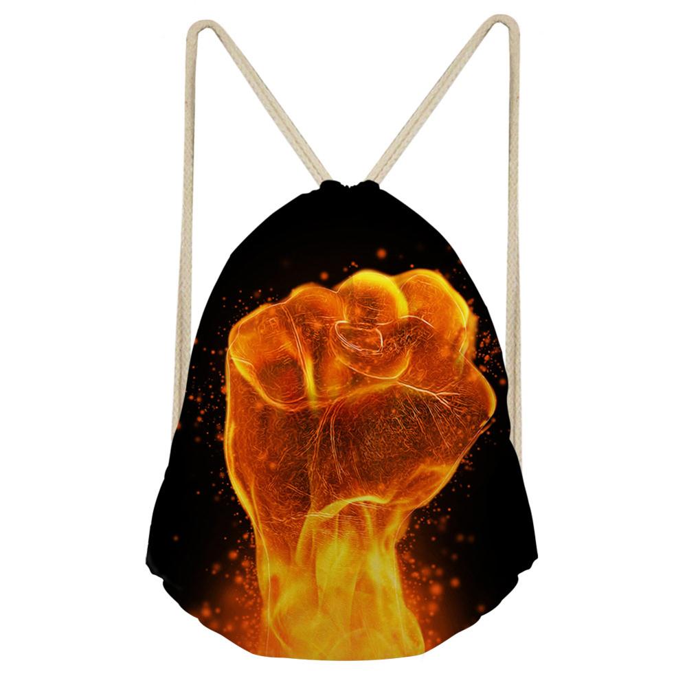 Noisydesigns erittäin kova tiger fire sarja painettu reppu naisille tytöille kiristysnauha laukku rento matka säilytyslaukut mochila: Cc1403 z 3