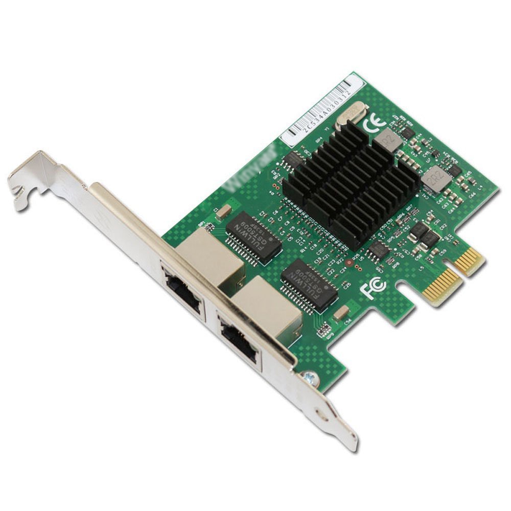 E575T2 carte réseau Ethernet double port PCI-E X1 Gigabit 10/100/1000Mbps adaptateur LAN contrôleur filaire intel 82575 E1G42ET